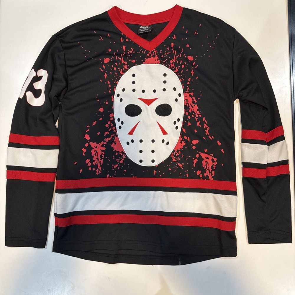 Friday The 13th Black Hockey Style Jersey Shirt Small